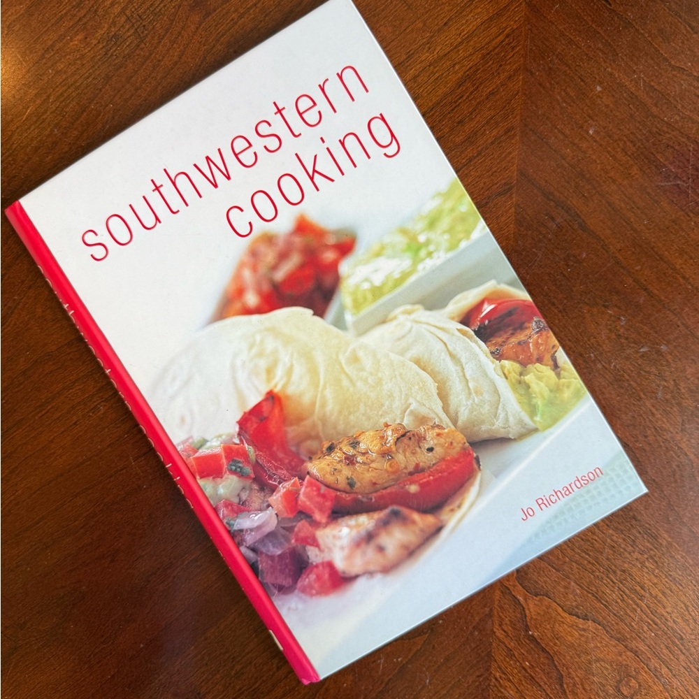 Southwestern hardcover Cooking Book by Jo Richardson - Red and White Cover